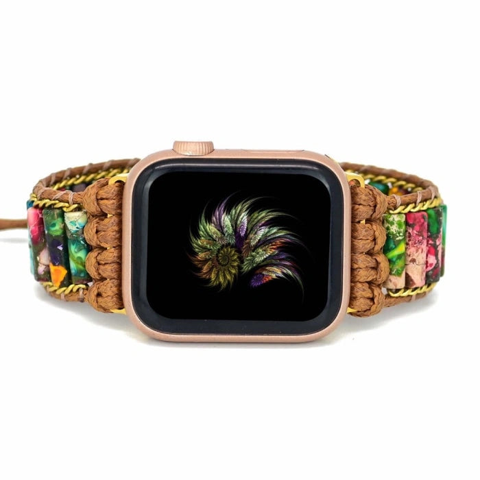 Bohemian style stone woven Apple Watch Band