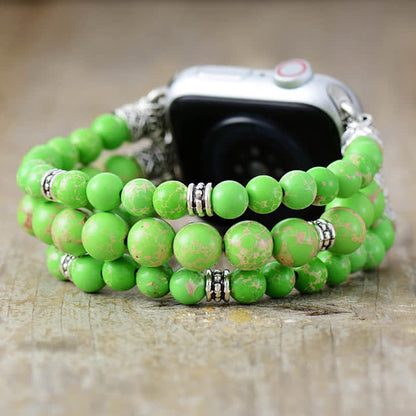 Ecusband Chakra Emperor Stone Beaded Apple Watch Strap5