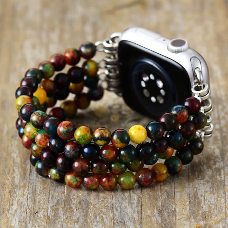 Ecusband Rose Quartz Beaded Apple Watch Strap9