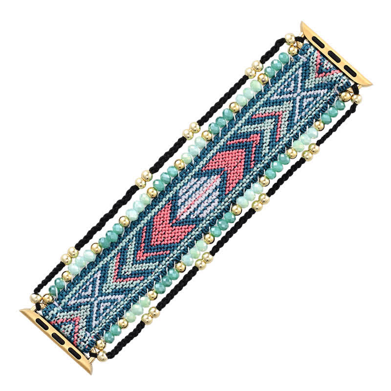 Ecusband Mint Green Elastic Braid Apple Watch Strap5