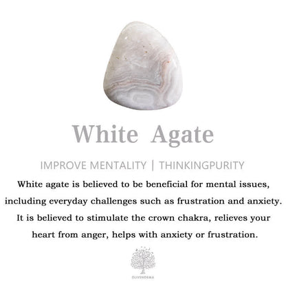 Ecusband White Agate Natural Stone Beads Apple Watch Strap8