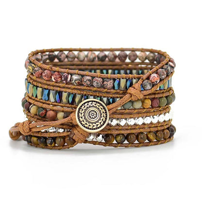 Ecusband Tiger Eye India Agate Apple Watch Strap Wrap Bracelet5
