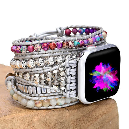 Ecusband Emperor Stone Apple Watch Strap Wrap Bracelet2
