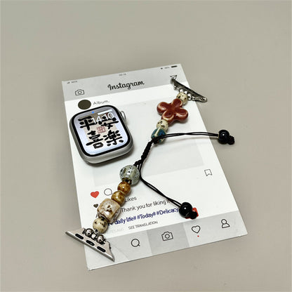 Ecusband Star-Speckled Porcelain Apple Watch Strap - Chinese Minimalist Style