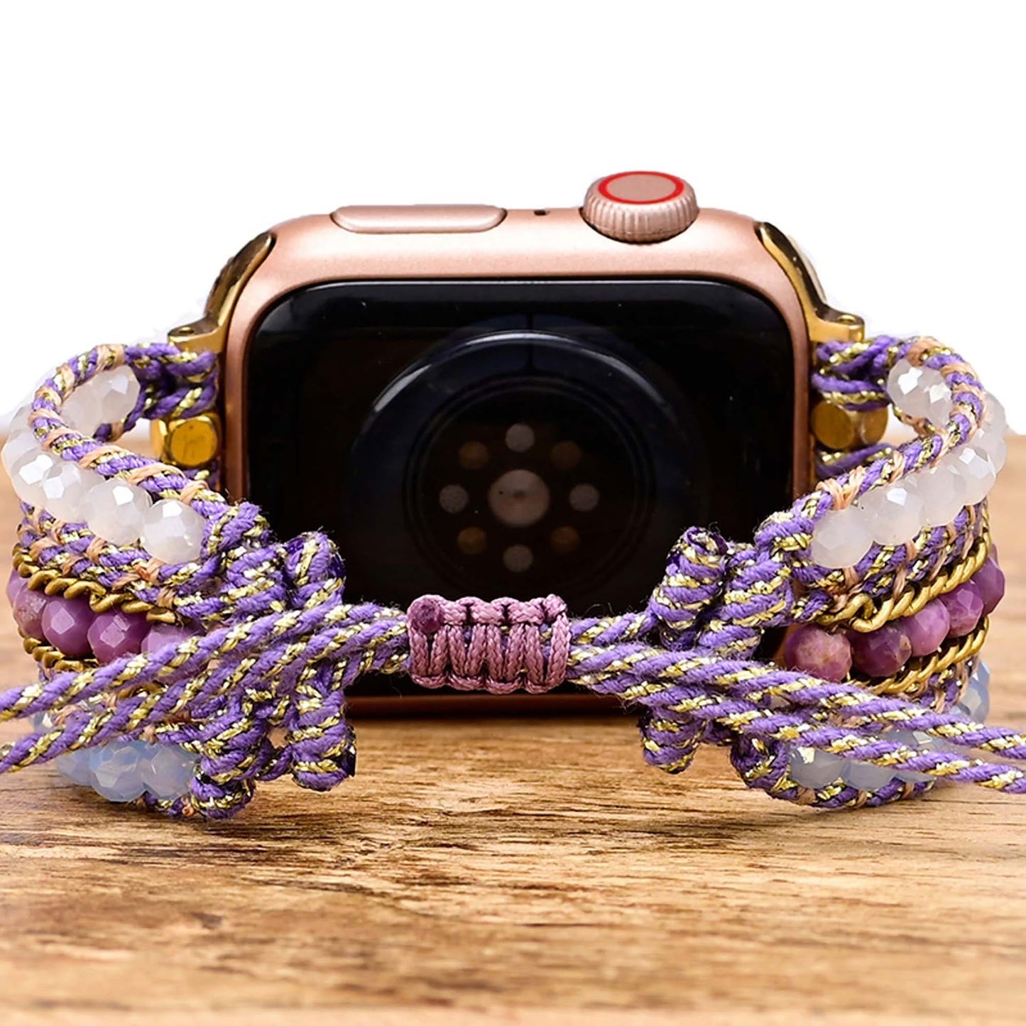 Ecusband Natural Crystal Woven Strap Boho Bracelet3