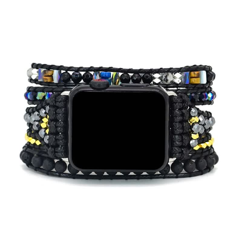 Ecusband Lava Stone Apple Watch Strap Wrap Bracelet4