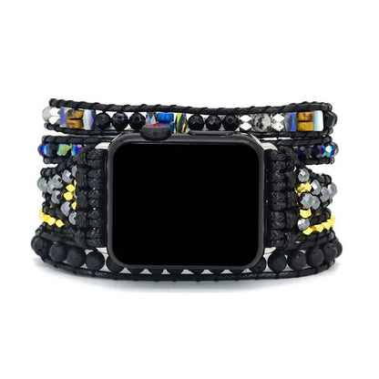 Ecusband Lava Stone Apple Watch Strap Wrap Bracelet4